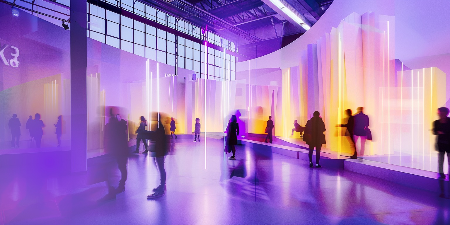 Virtuell erstellte Anmutung der KI-Ausstellung im Deutschen Technikmuseum